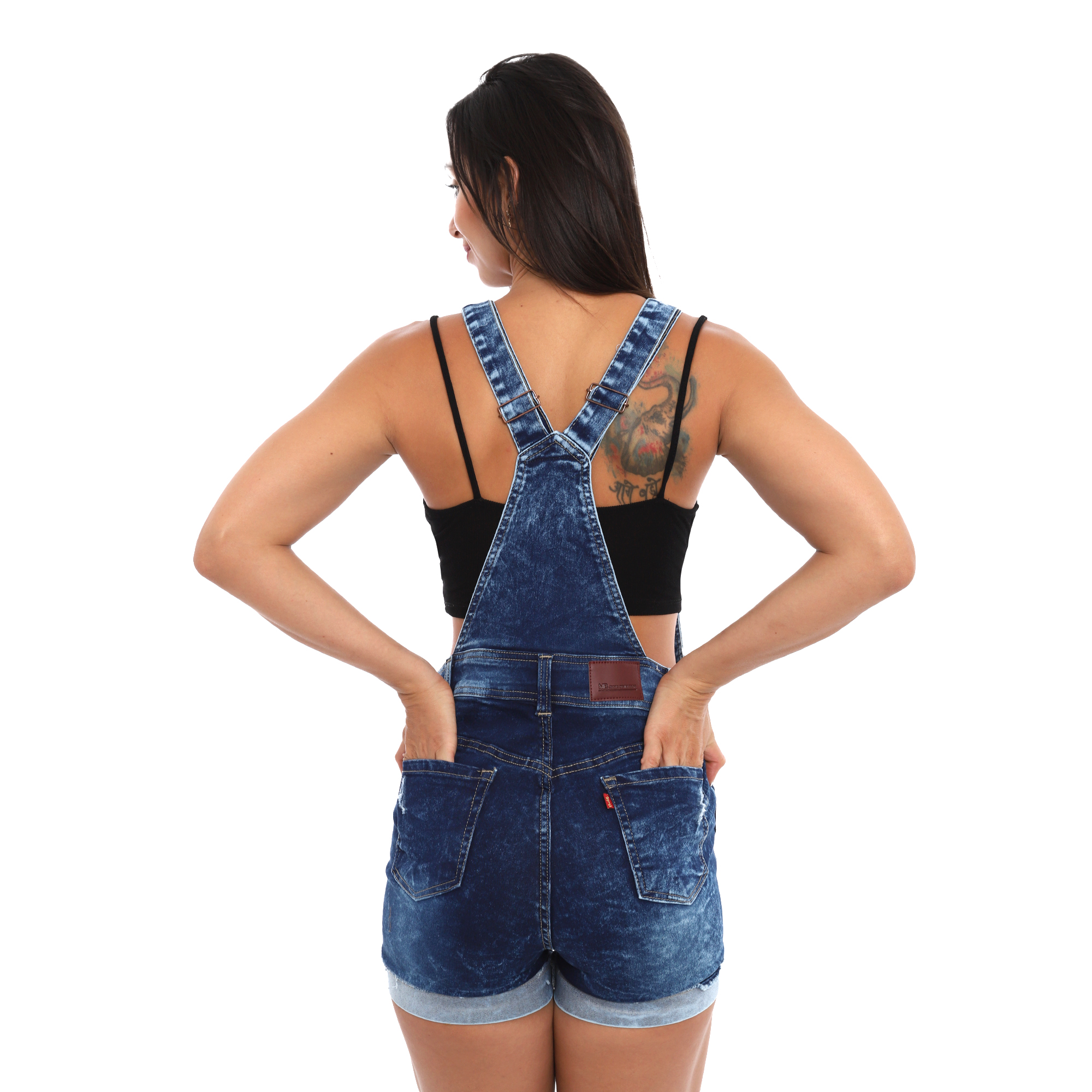 Foto 5 pulgar | Jumper Short De Mezclilla Overol Peto Para Dama/ Pineda Jeans/ Azul Deslavado