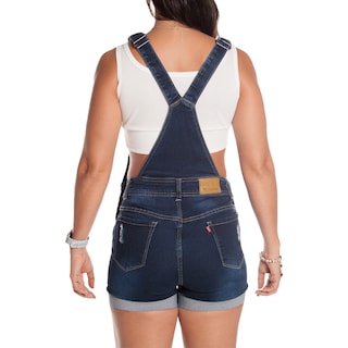 Foto 5 | Jumper Peto Short De Mezclilla Stretch para Dama Pineda Jeans Stone