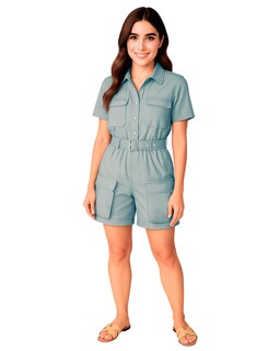 Foto 1 | Jumper Casual Para Mujer Ocean Point Con Botones Y Cinturón