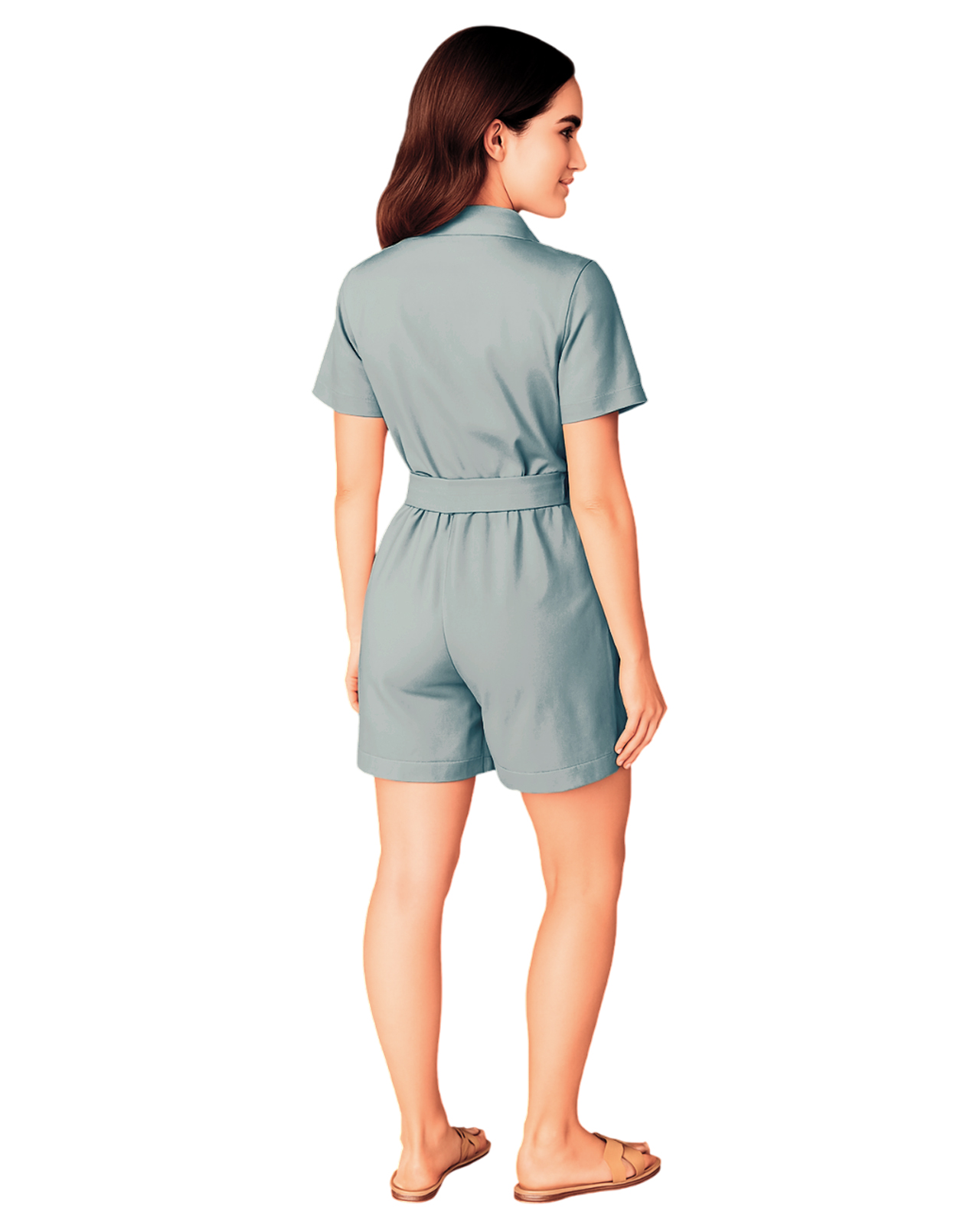 Foto 4 pulgar | Jumper Casual Para Mujer Ocean Point Con Botones Y Cinturón