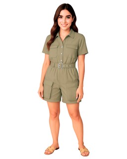 Foto 1 | Jumper Casual Para Mujer Ocean Point Con Botones Y Cinturón