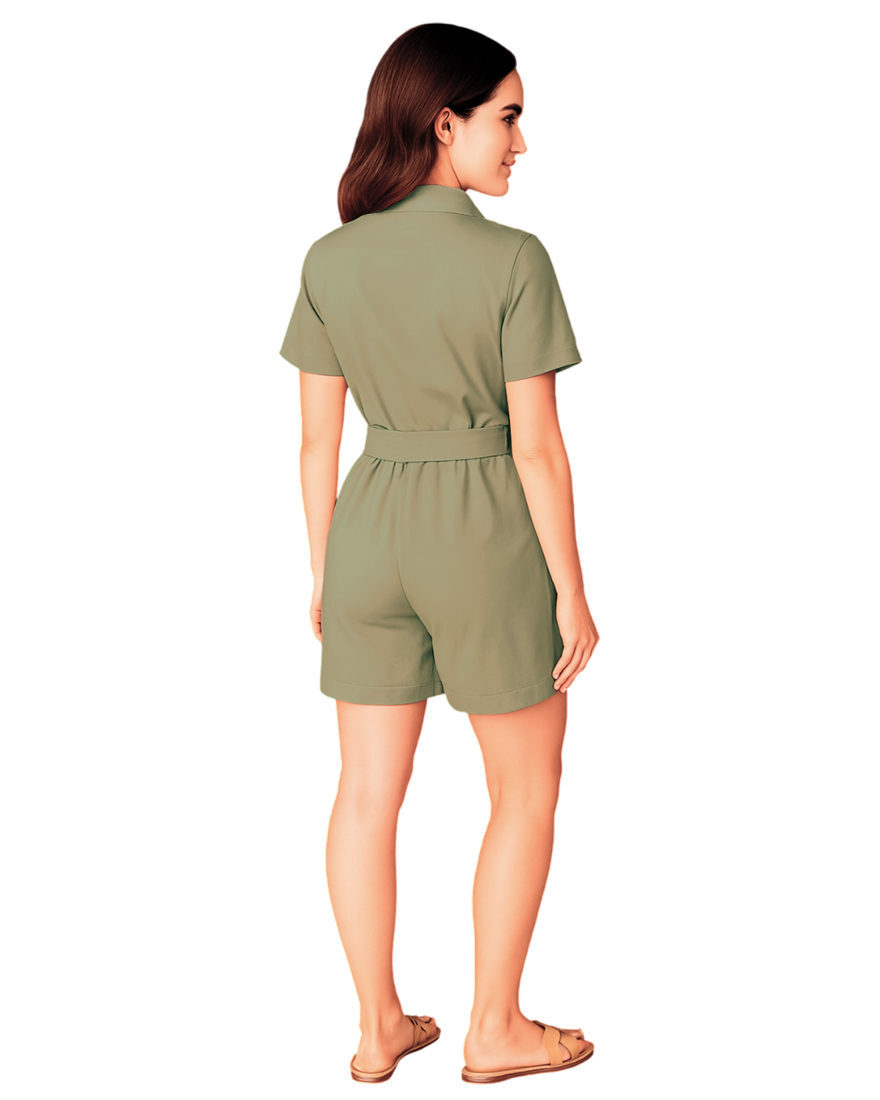 Foto 4 pulgar | Jumper Casual Para Mujer Ocean Point Con Botones Y Cinturón
