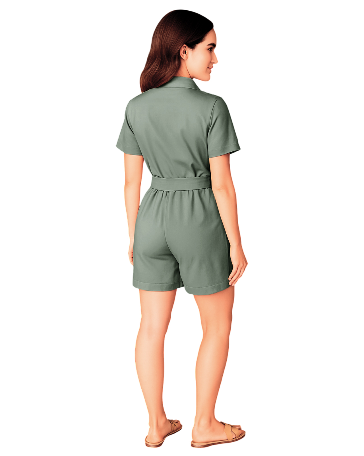 Foto 4 pulgar | Jumper Casual Para Mujer Ocean Point Con Botones Y Cinturón