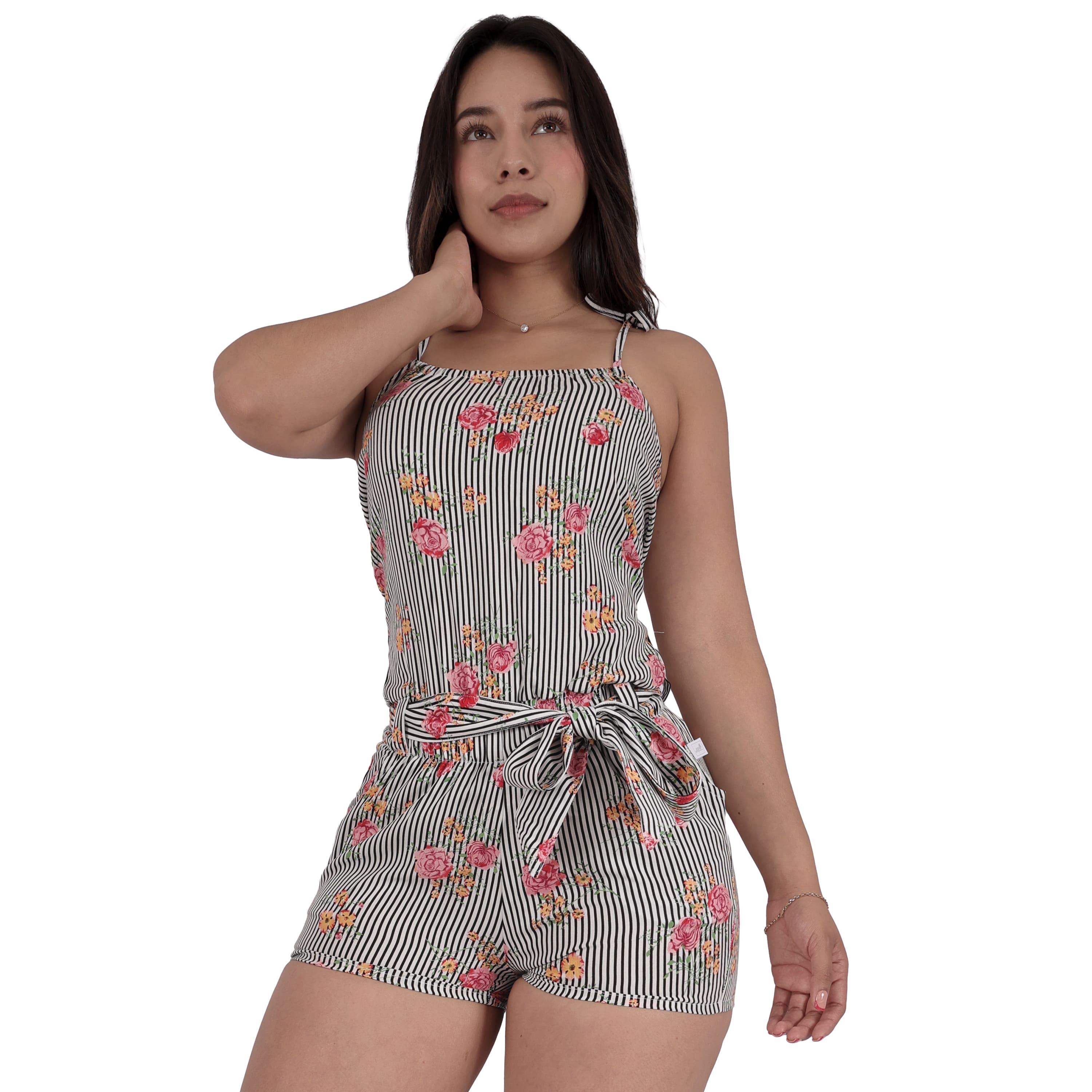 Foto 2 pulgar | Jumper Short Casual Mujer Blanco Y Negro Sea Brazil