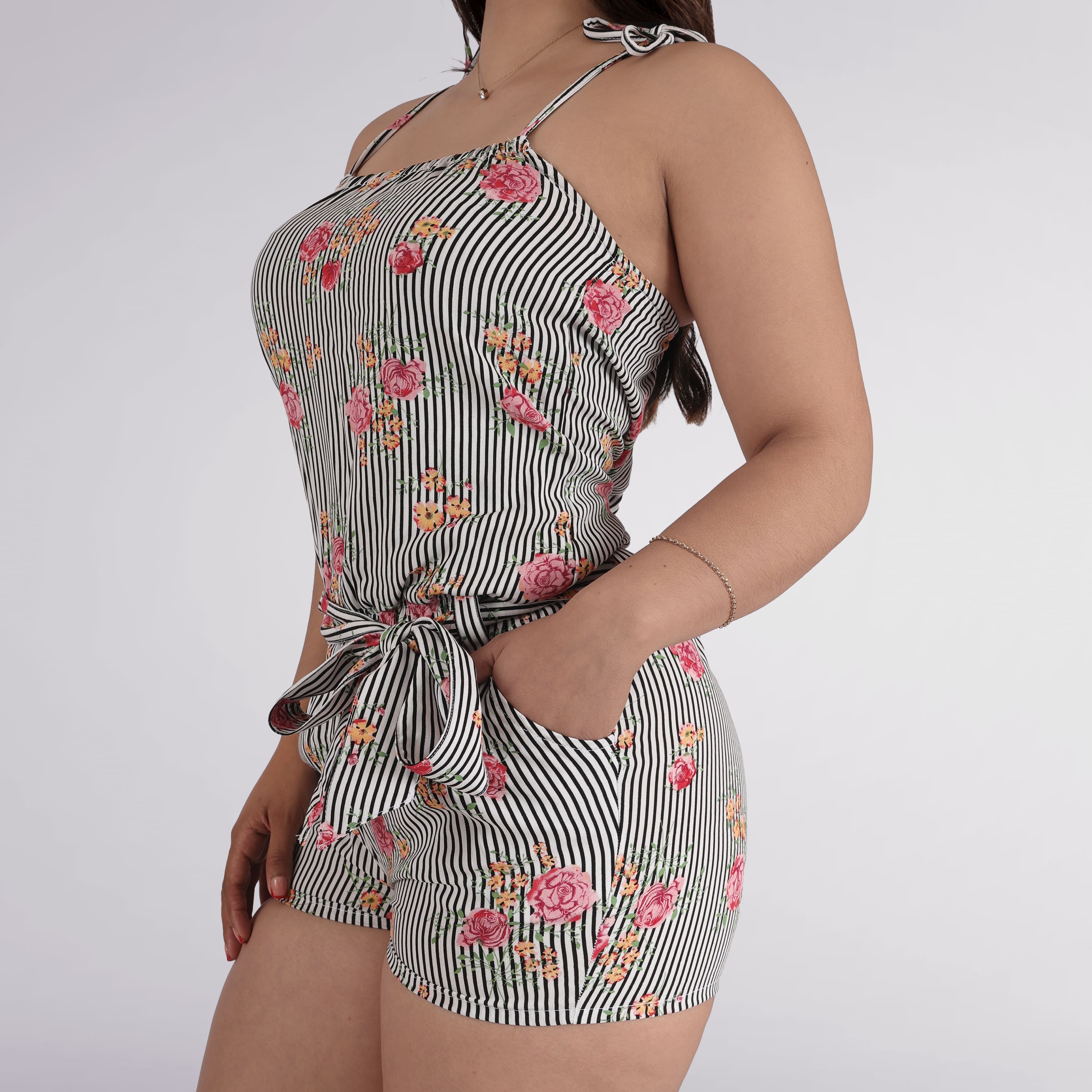 Foto 3 pulgar | Jumper Short Casual Mujer Blanco Y Negro Sea Brazil
