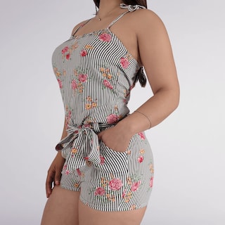 Foto 2 | Jumper Short Casual Mujer Blanco Y Negro Sea Brazil