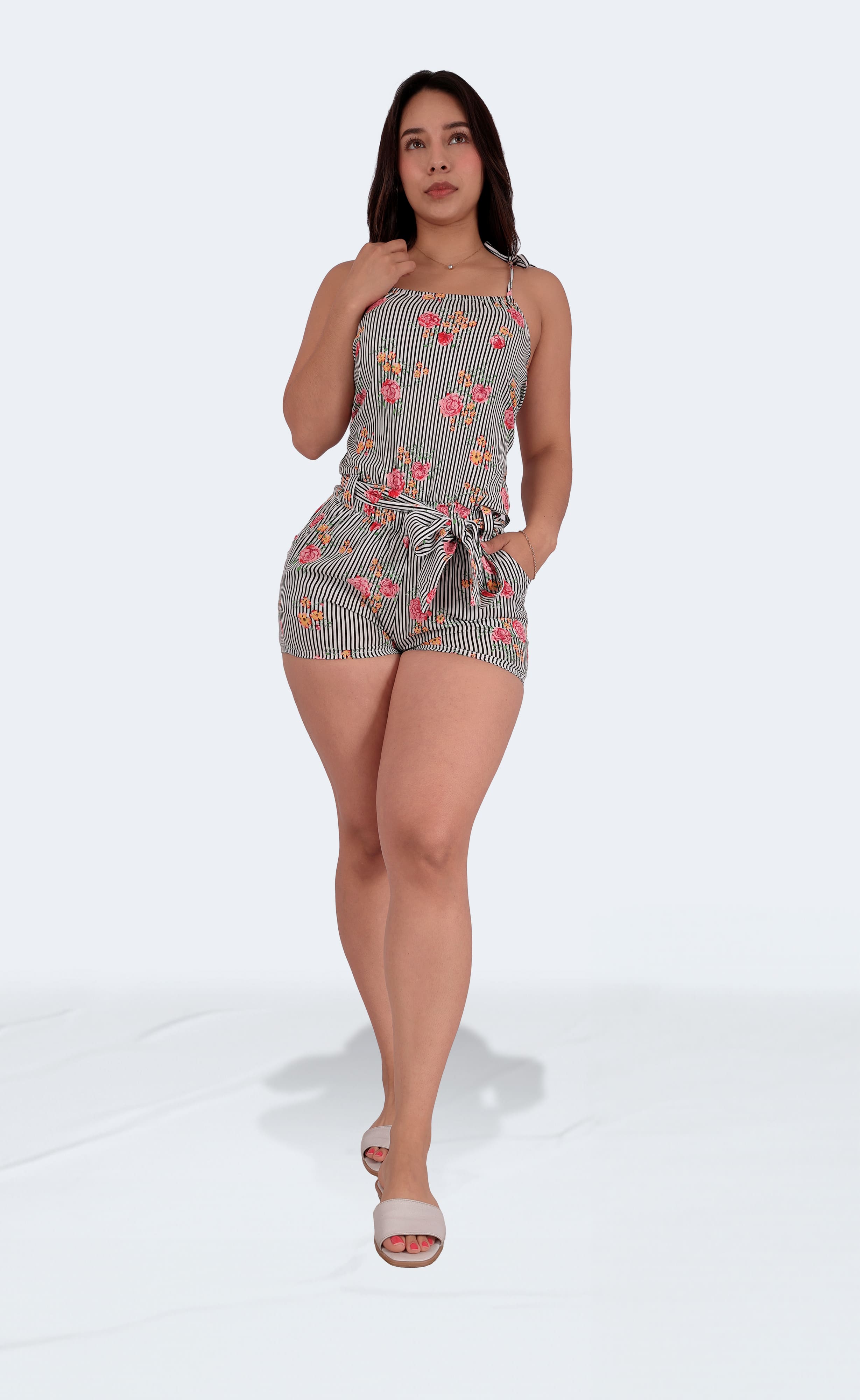 Foto 7 pulgar | Jumper Short Casual Mujer Blanco Y Negro Sea Brazil