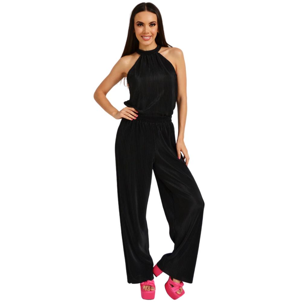 Foto 7 | Set Plisado Roman Fashion color Negro para Mujer