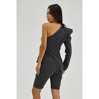 Foto 3 | Set Asimétrico de un Hombro Roman Fashion Gris