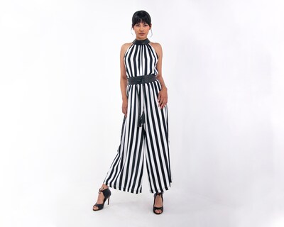 Foto 1 | Jumpsuit De Dama A Ángelozano De Mezclilla Azul, Con Cinto Camel, Al-w40
