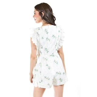Foto 3 | Jumper Bordado de Flores Roman Fashion Blanco para Mujer