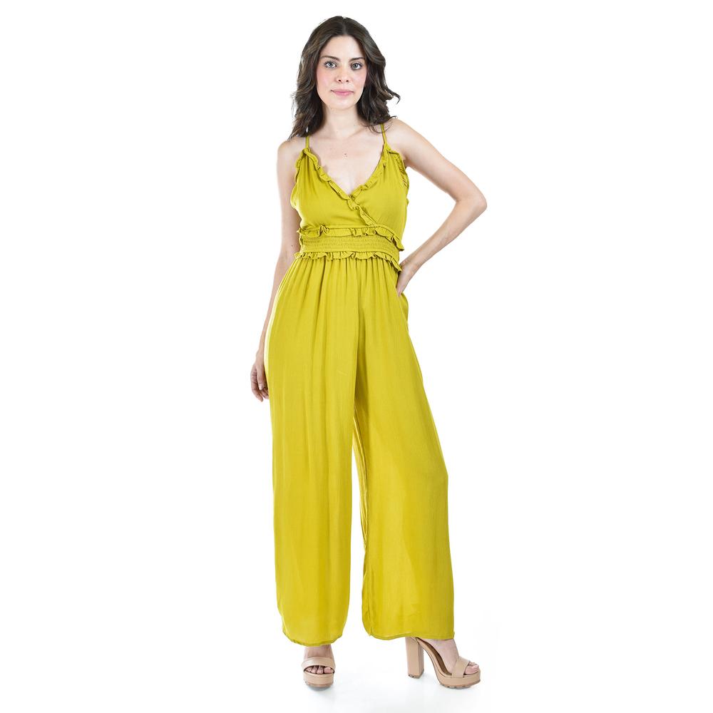 Foto 6 pulgar | Palazzo con Olanes Roman Fashion Amarillo Lima