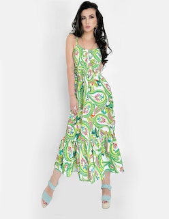 Foto 2 | Vestidos Casuales O Elegantes Mujer Largo Dama Color Verde Fiesta Fresco