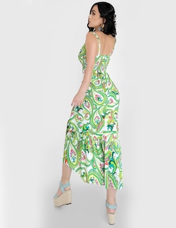 Foto 4 | Vestidos Casuales O Elegantes Mujer Largo Dama Color Verde Fiesta Fresco