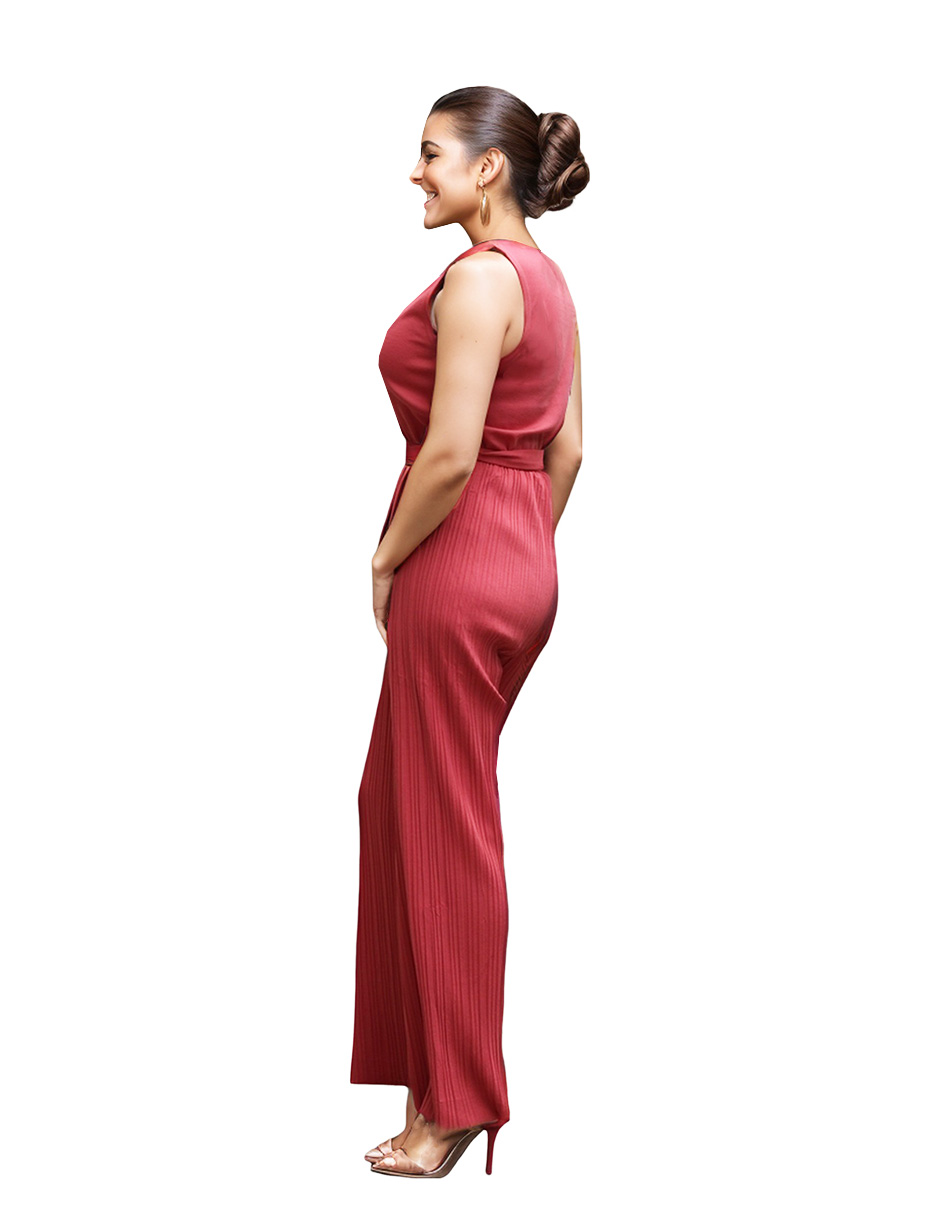 Foto 4 pulgar | Jumpsuit Casual de Pantalón Beddel Plisado Coral