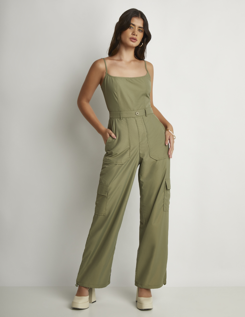 Jumpsuit Devendi Color Verde Pierna Transformable