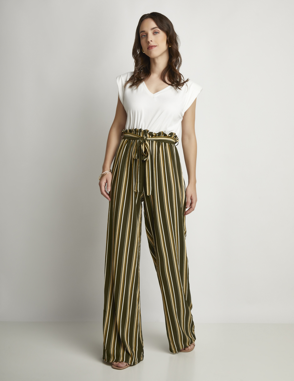 Foto 1 | Jumpsuit Devendi Color Multicolor Pantalón Líneas