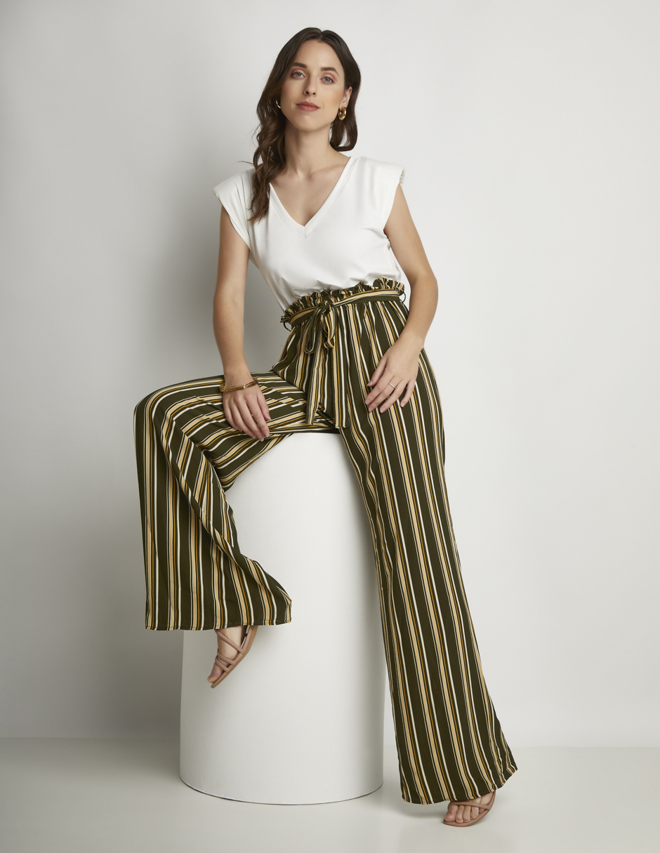 Foto 5 pulgar | Jumpsuit Devendi Color Multicolor Pantalón Líneas
