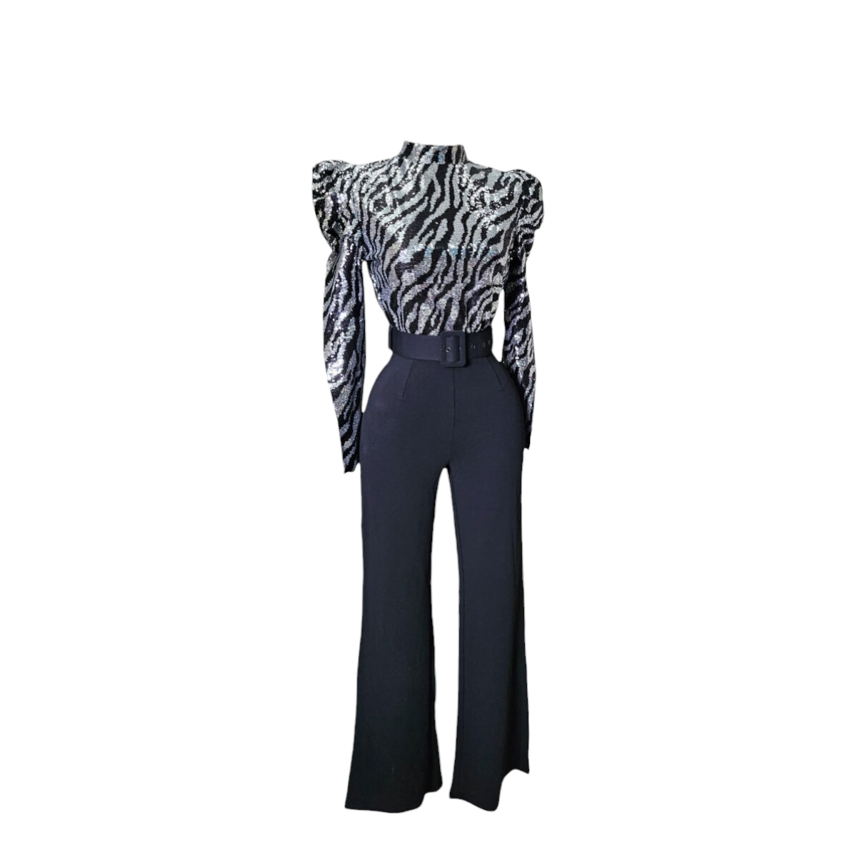 Foto 1 | Palazzo Con Cinturón Para Dama Color Negro Valentine