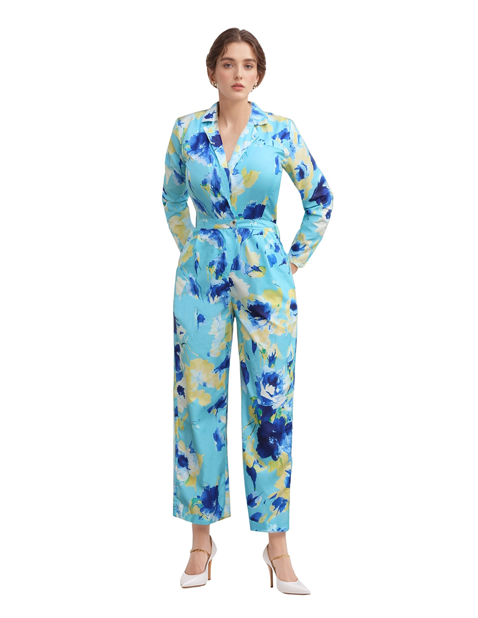 Foto 1 | Jumpsuit Casual Pantalón Recto Floreado