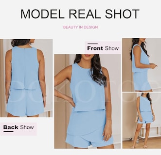 Foto 3 | Mono Dokotoo 2025 Para Mujer De Verano Con Hombros Descubiertos Azul M - Venta Internacional.