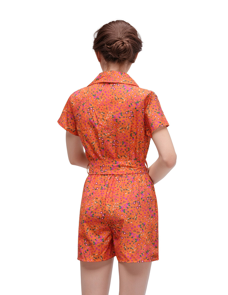 Foto 4 pulgar | Jumpsuit Casual Short Y Blusa Manga Corta Ant Collection Color Naranja