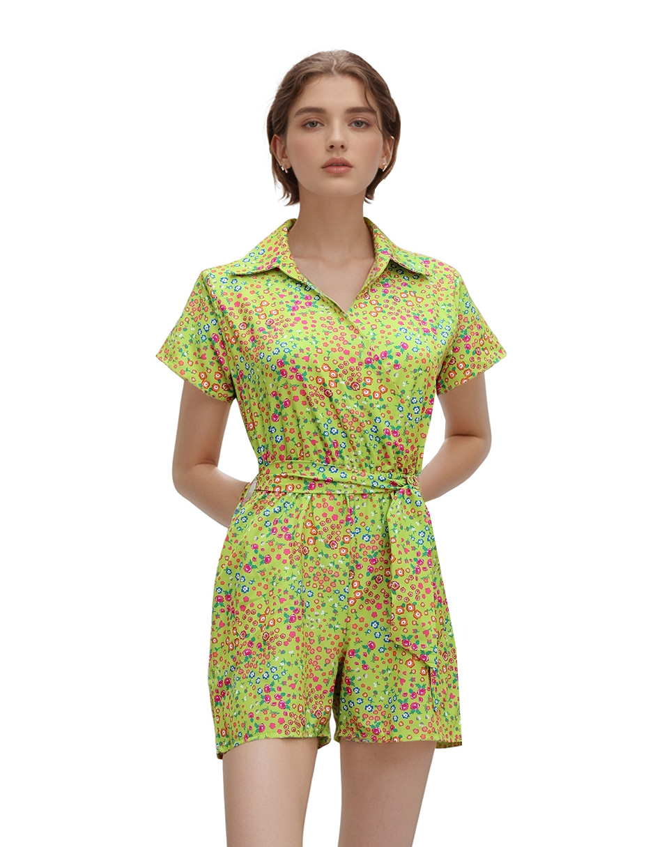 Foto 2 pulgar | Jumpsuit Casual Short Y Blusa Manga Corta Ant Collection Color Naranja