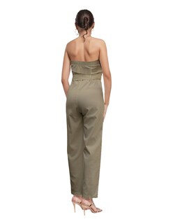 Foto 2 | Jumpsuit Casual Tipo Cargo De Gabardina Strapless