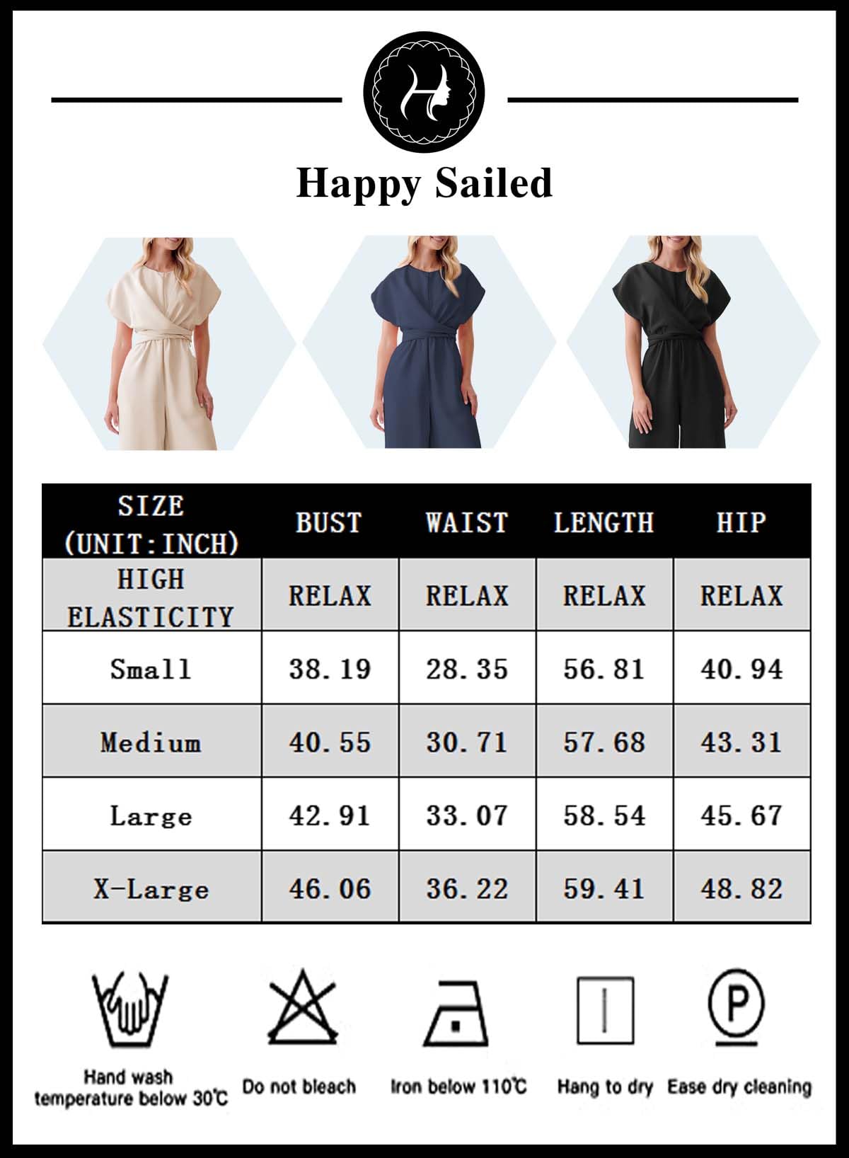 Foto 7 pulgar | Mono Happy Sailed Dressy De Pierna Ancha Para Mujer, Color Gris - Venta Internacional.