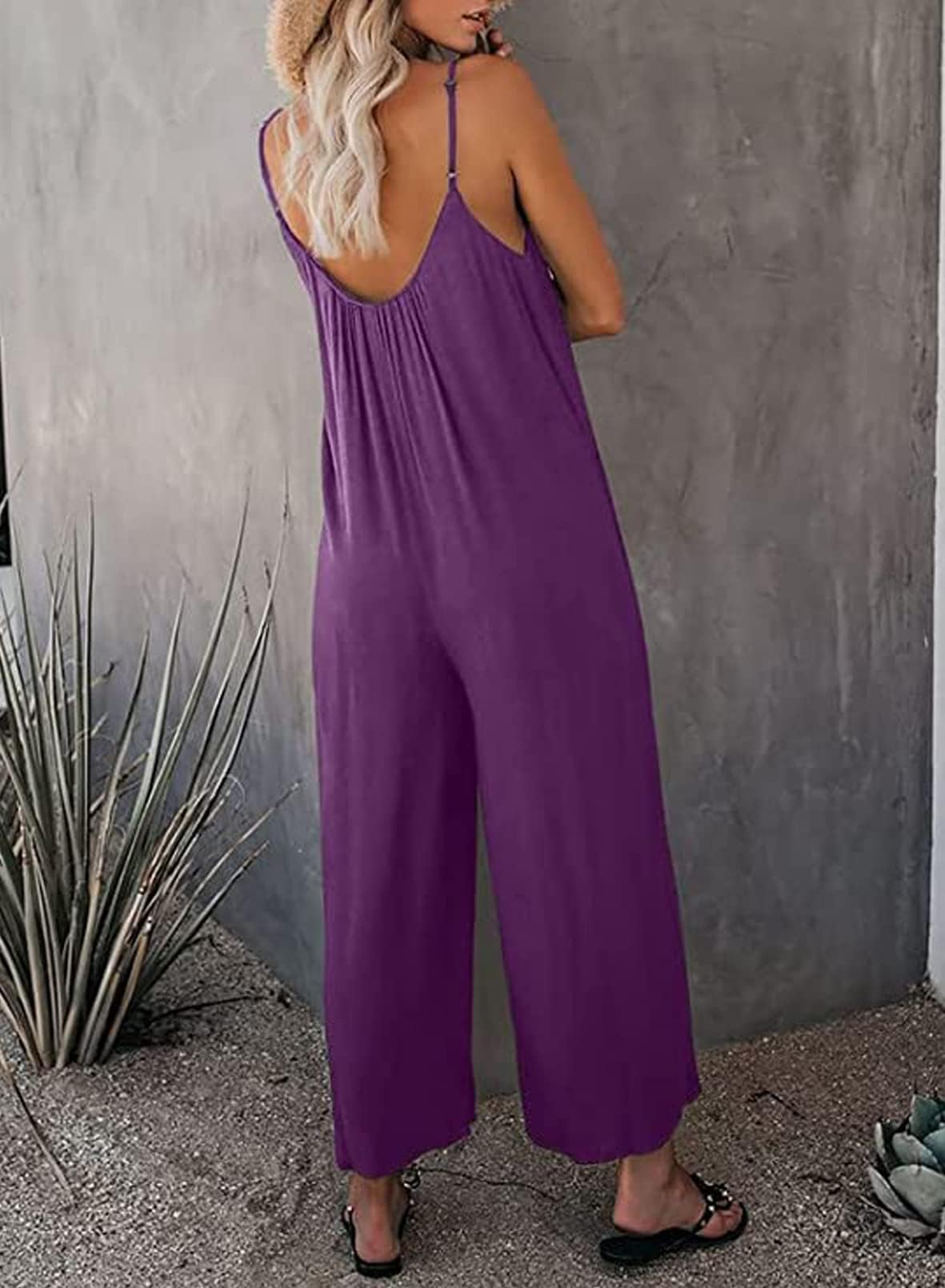 Foto 6 pulgar | Mono Happy Sailed 2025 De Verano Sin Mangas Para Mujer, Color Morado - Venta Internacional.