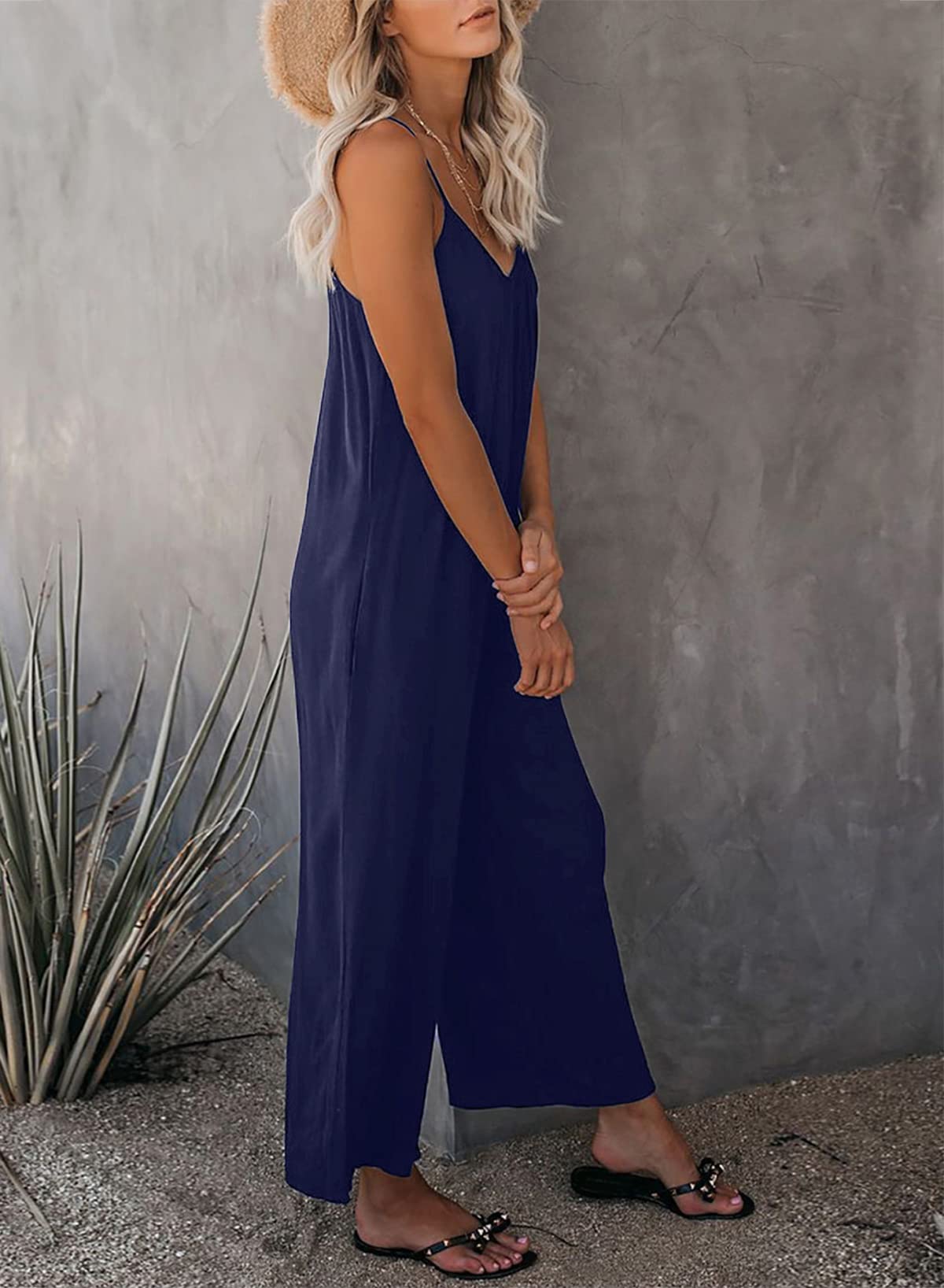 Foto 3 | Mono De Maternidad Happy Sailed, Holgado, Pernera Ancha, Azul, Talla M - Venta Internacional.