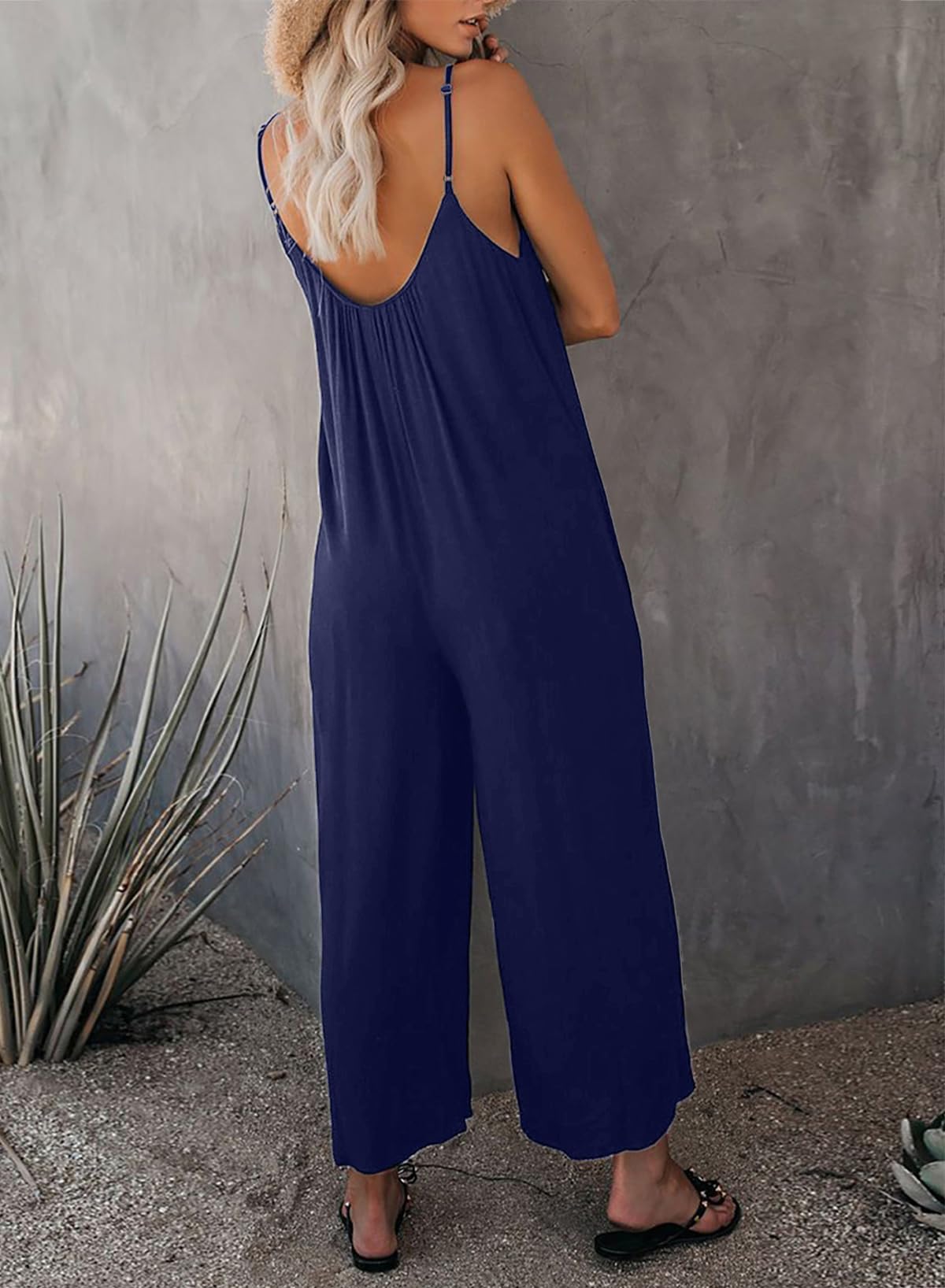 Foto 5 pulgar | Mono De Maternidad Happy Sailed, Holgado, Pernera Ancha, Azul, Talla M - Venta Internacional.