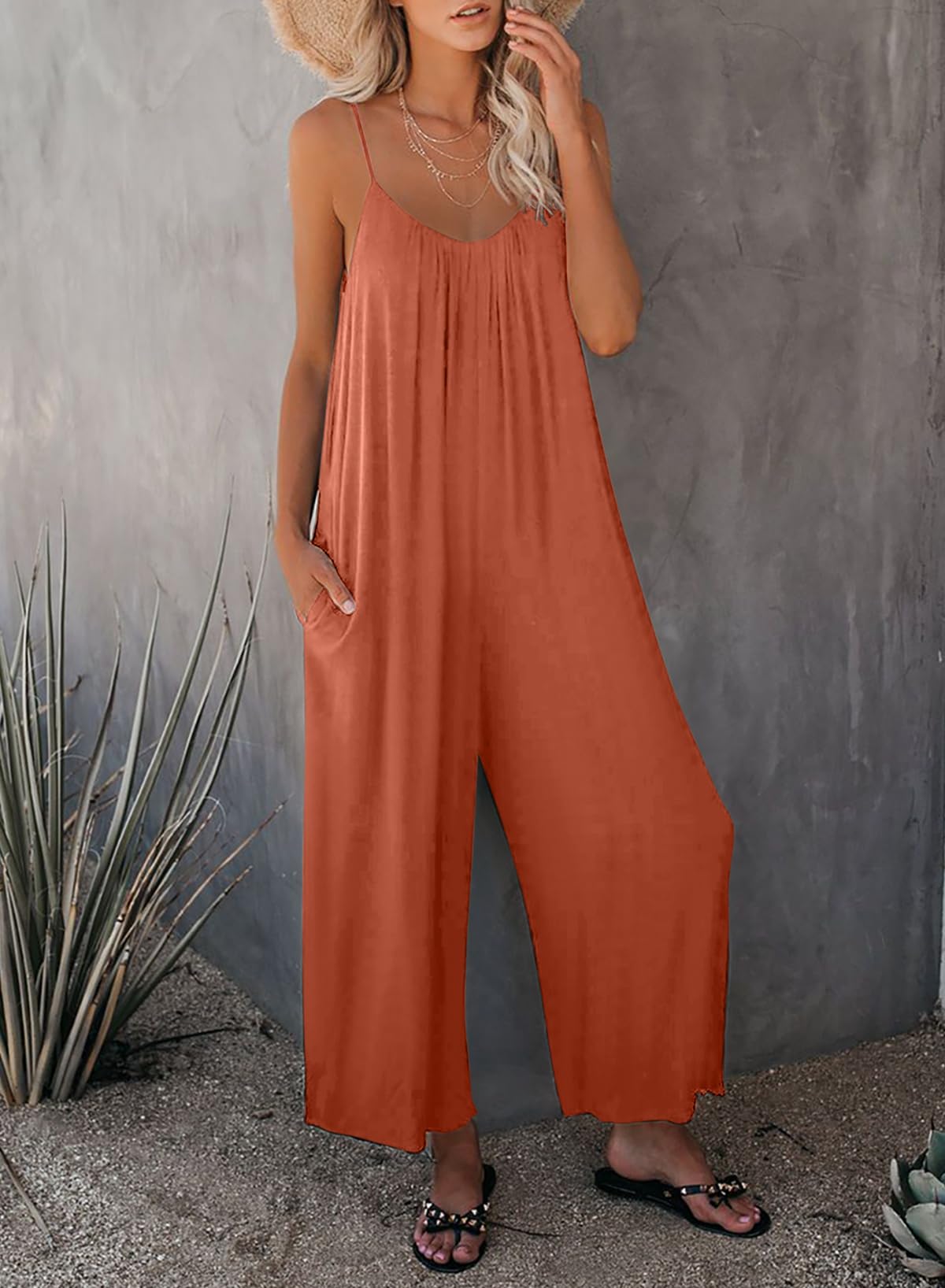 Foto 3 pulgar | Mono Happy Sailed Boho Para Mujer, Color Naranja, Talla S - Venta Internacional.