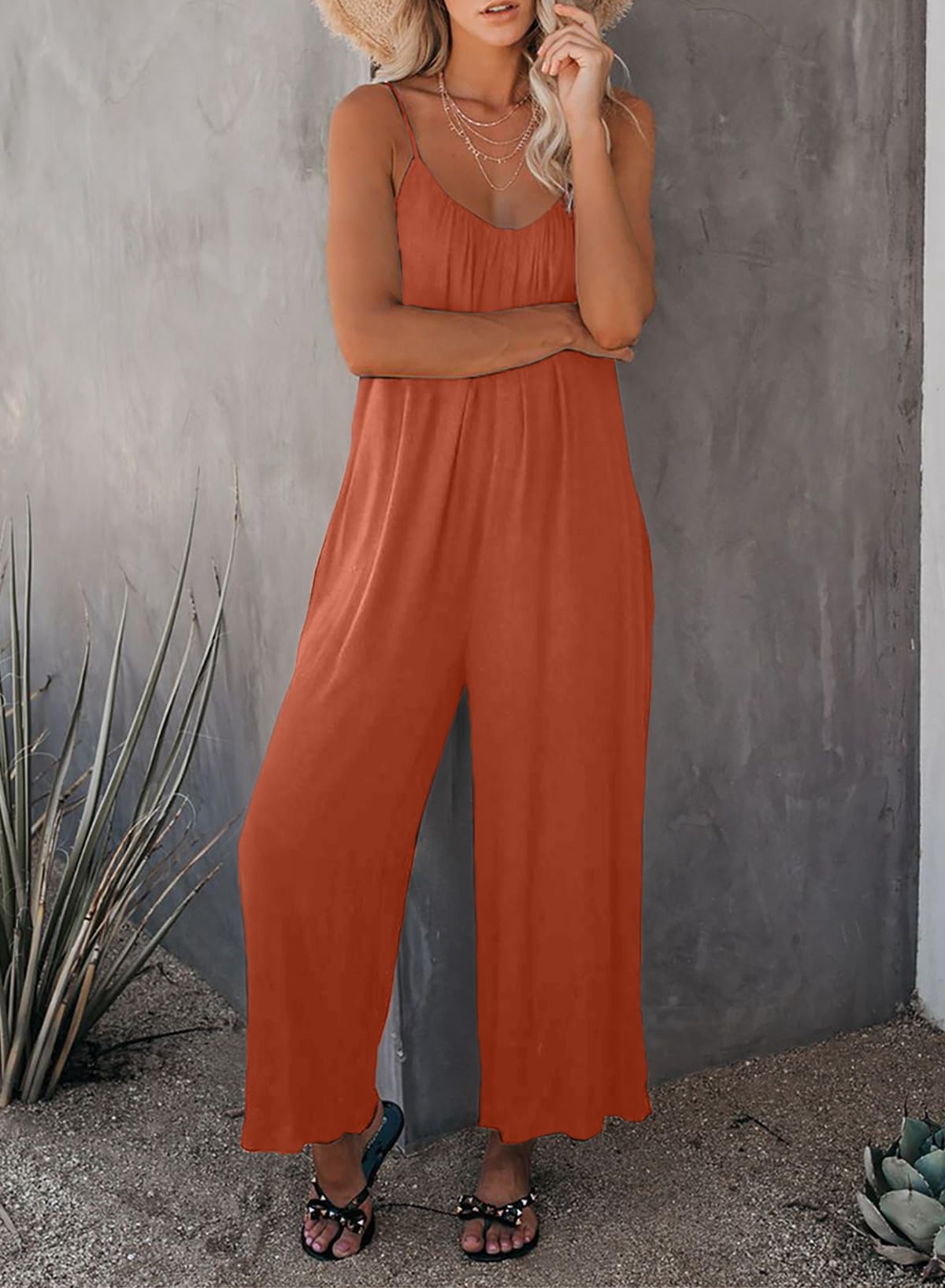 Foto 3 | Mono Happy Sailed Boho Para Mujer, Color Naranja, Talla S - Venta Internacional.