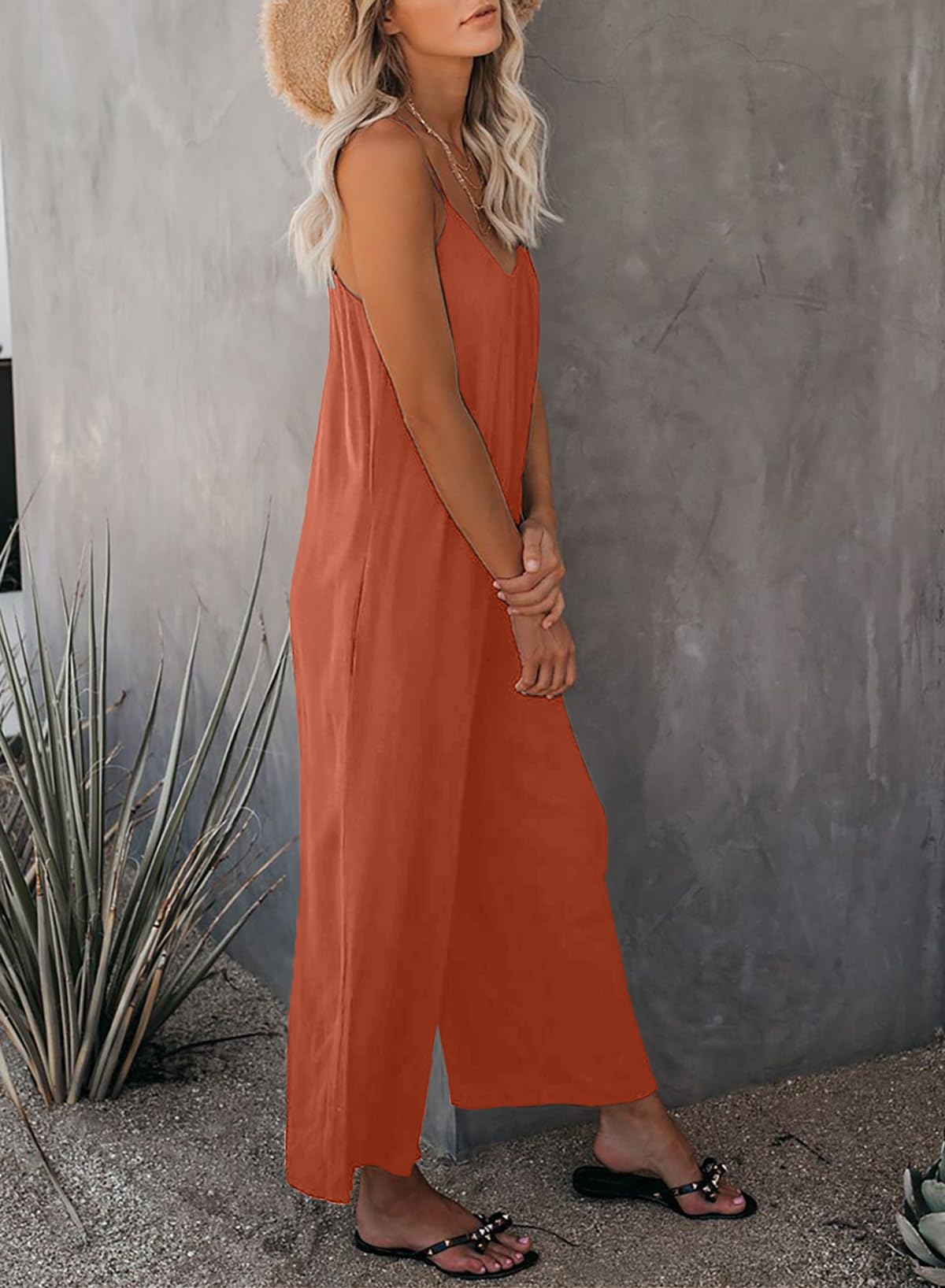 Foto 5 pulgar | Mono Happy Sailed Boho Para Mujer, Color Naranja, Talla S - Venta Internacional.