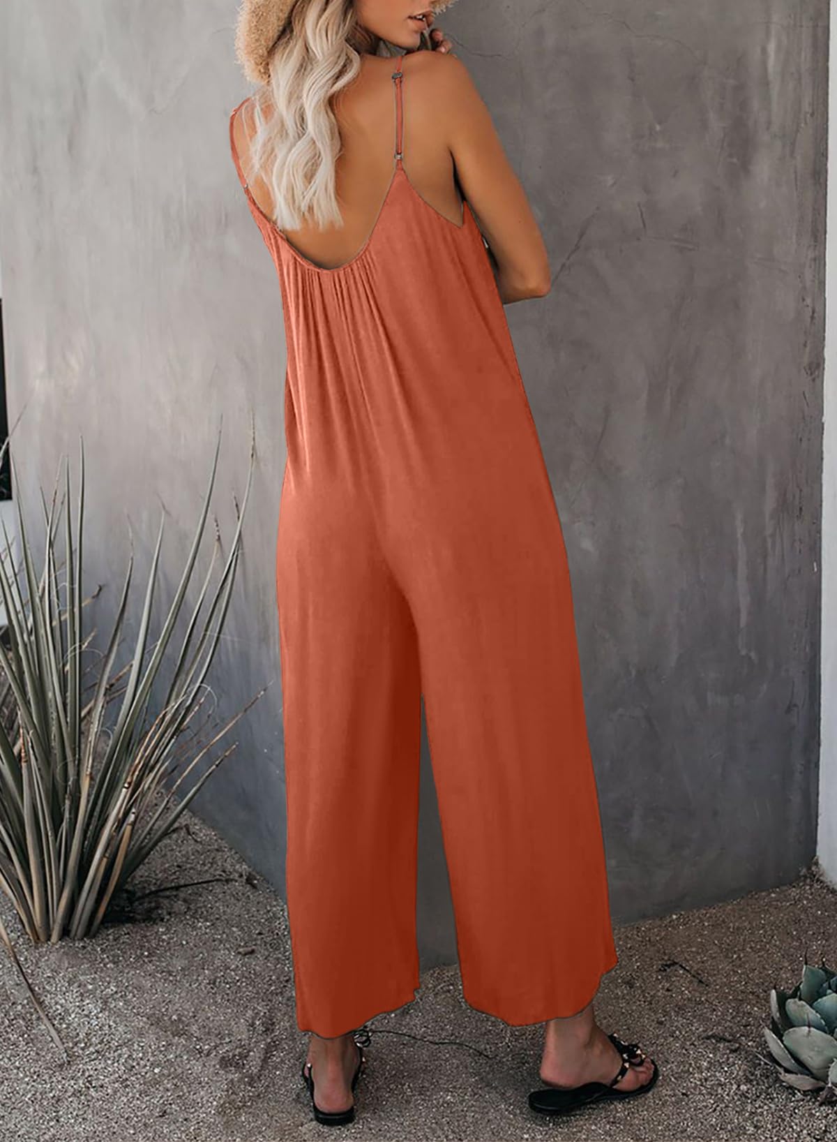 Foto 5 | Mono Happy Sailed Boho Para Mujer, Color Naranja, Talla S - Venta Internacional.