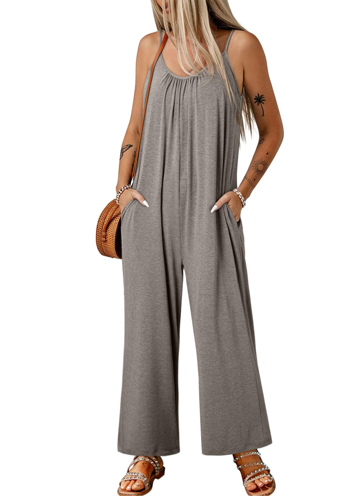 Foto 1 | Mono De Maternidad Happy Sailed Summer Sin Mangas Gris 3xl Para Mujer - Venta Internacional.