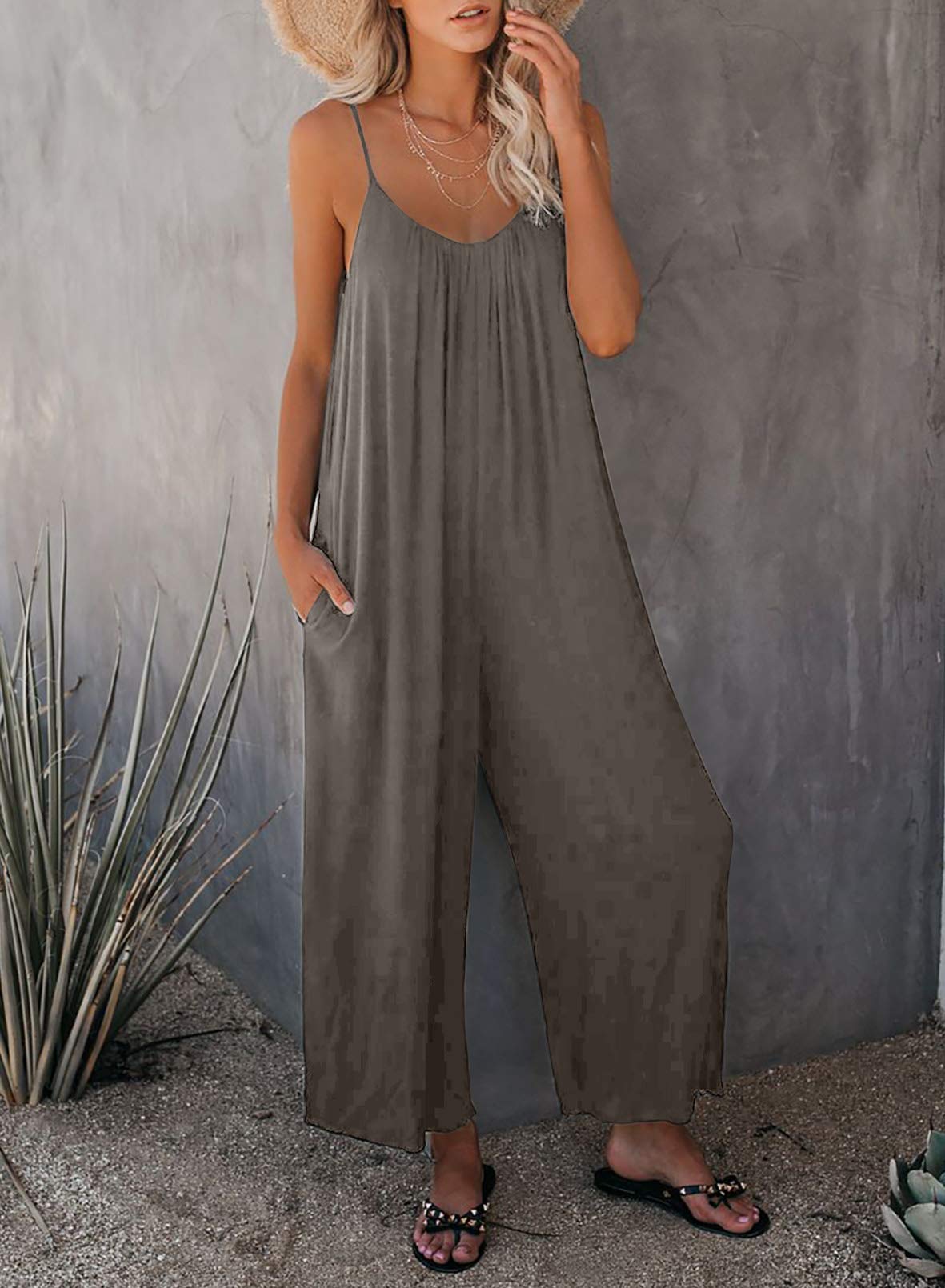 Foto 3 pulgar | Mono De Maternidad Happy Sailed Summer Sin Mangas Gris 3xl Para Mujer - Venta Internacional.