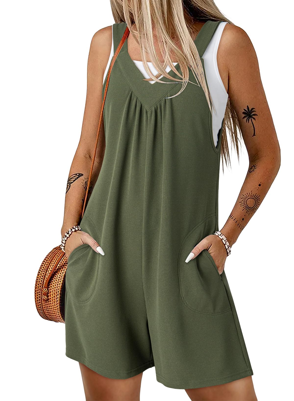 Foto 2 pulgar | Mono Dokotoo Fern Green Con Bolsillos Para Mujer - Venta Internacional.