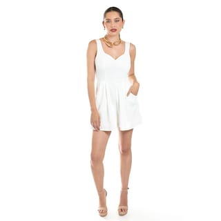 Foto 1 | Jumpsuit Corto Con Bolsillos Roman Fashion/juvenil, 3682 (blanco) Blanco