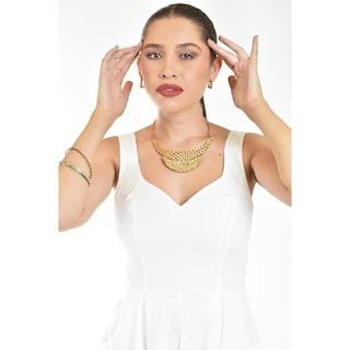 Foto 4 | Jumpsuit Corto Con Bolsillos Roman Fashion/juvenil, 3682 (blanco) Blanco
