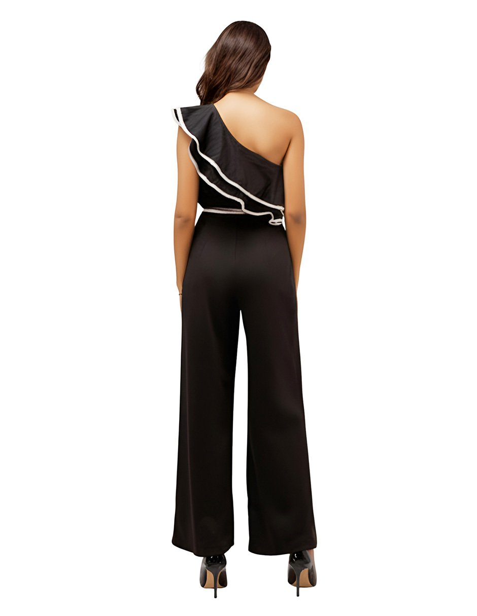 Foto 3 pulgar | Jumpsuit Casual  Pantalón Amplio Olanes Rouss Negro