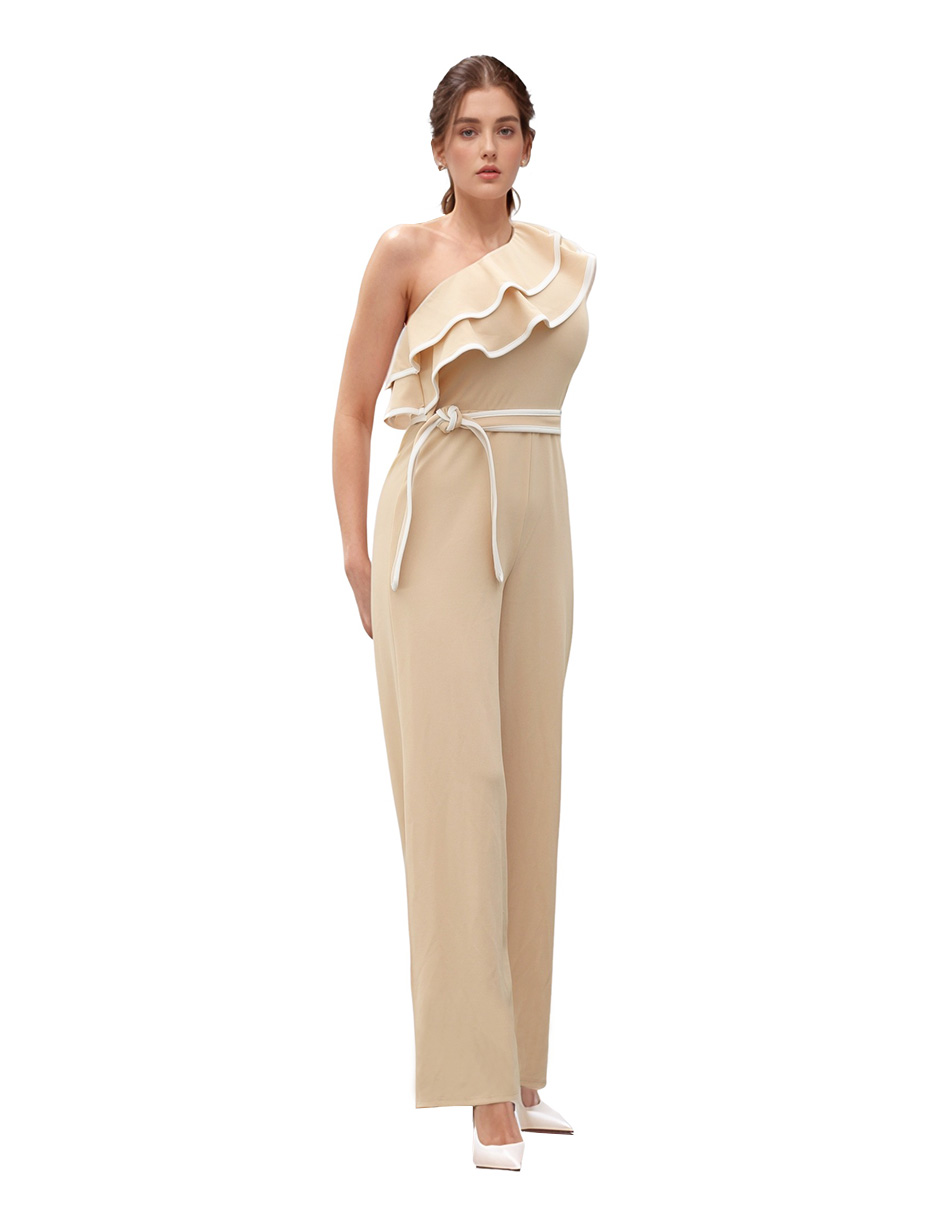 Foto 2 pulgar | Jumpsuit Casual  Pantalón Amplio Olanes Rouss Beige