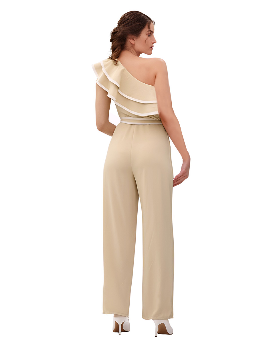 Foto 4 pulgar | Jumpsuit Casual  Pantalón Amplio Olanes Rouss Beige