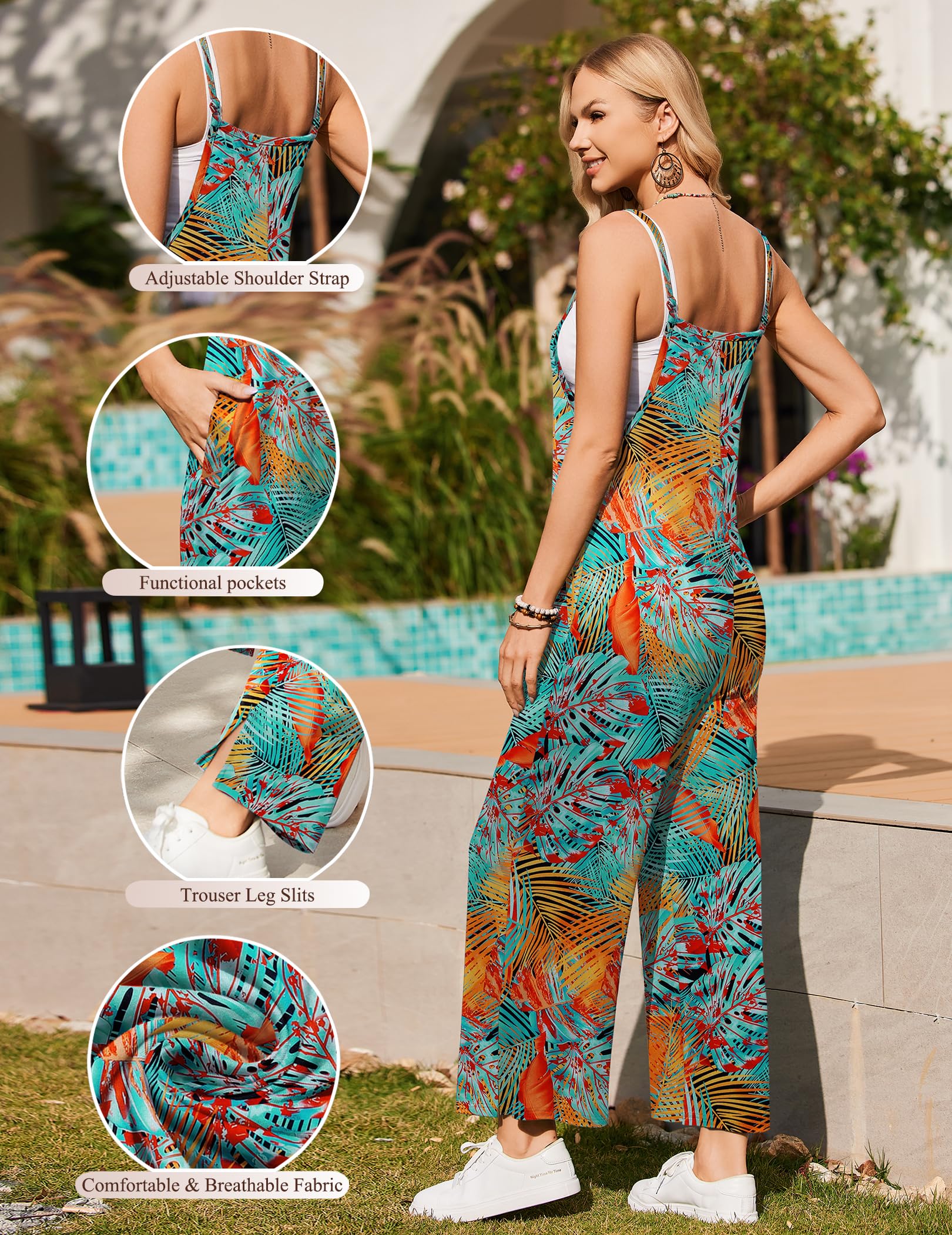 Foto 3 pulgar | Jumper Casual Ekouaer Estampado Floral para Mujer- Venta Internacional