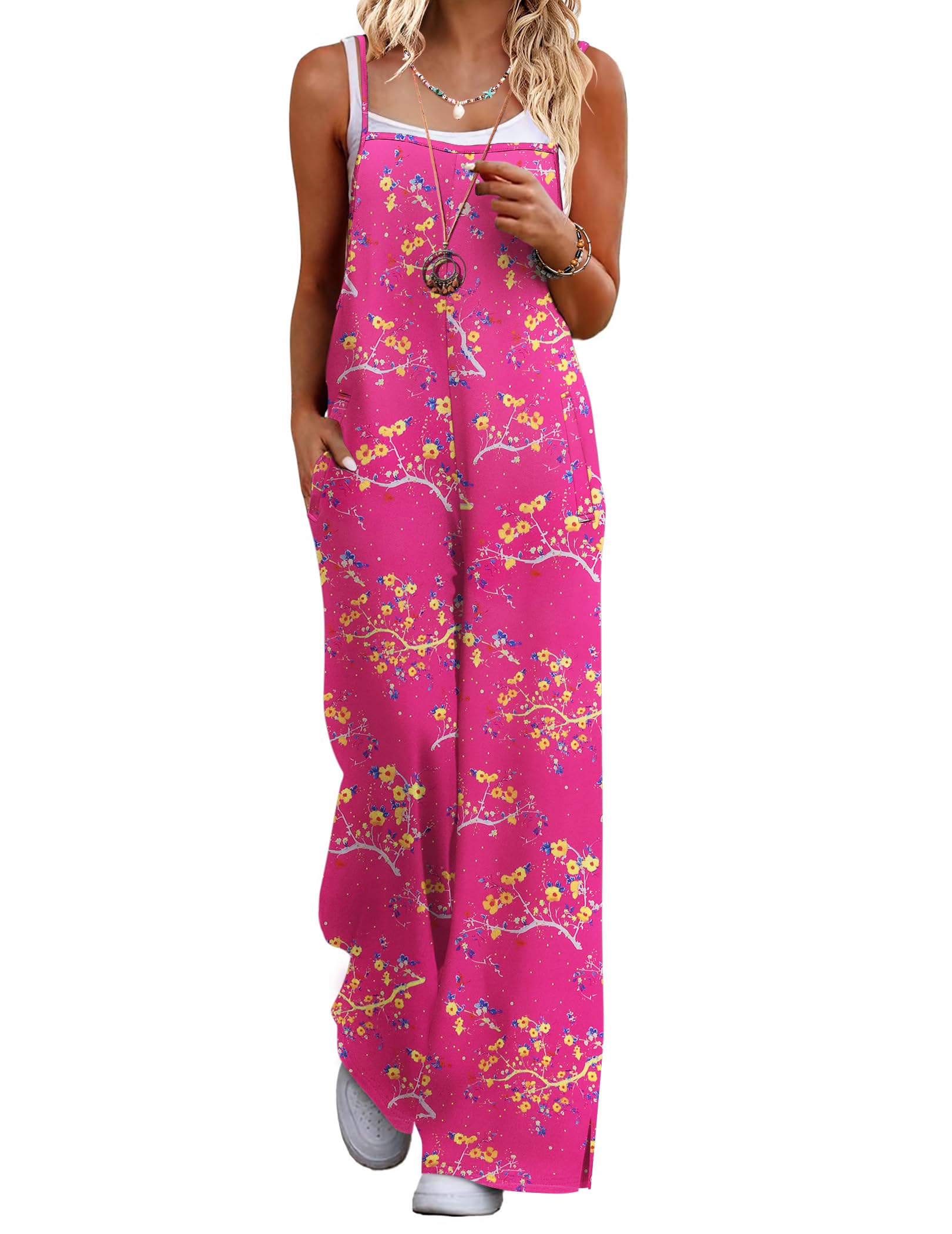 Mono Ekouaer Para Mujer, Estilo Bohemio, Pierna Ancha, Estampado Floral, Talla S - Venta Internacional.