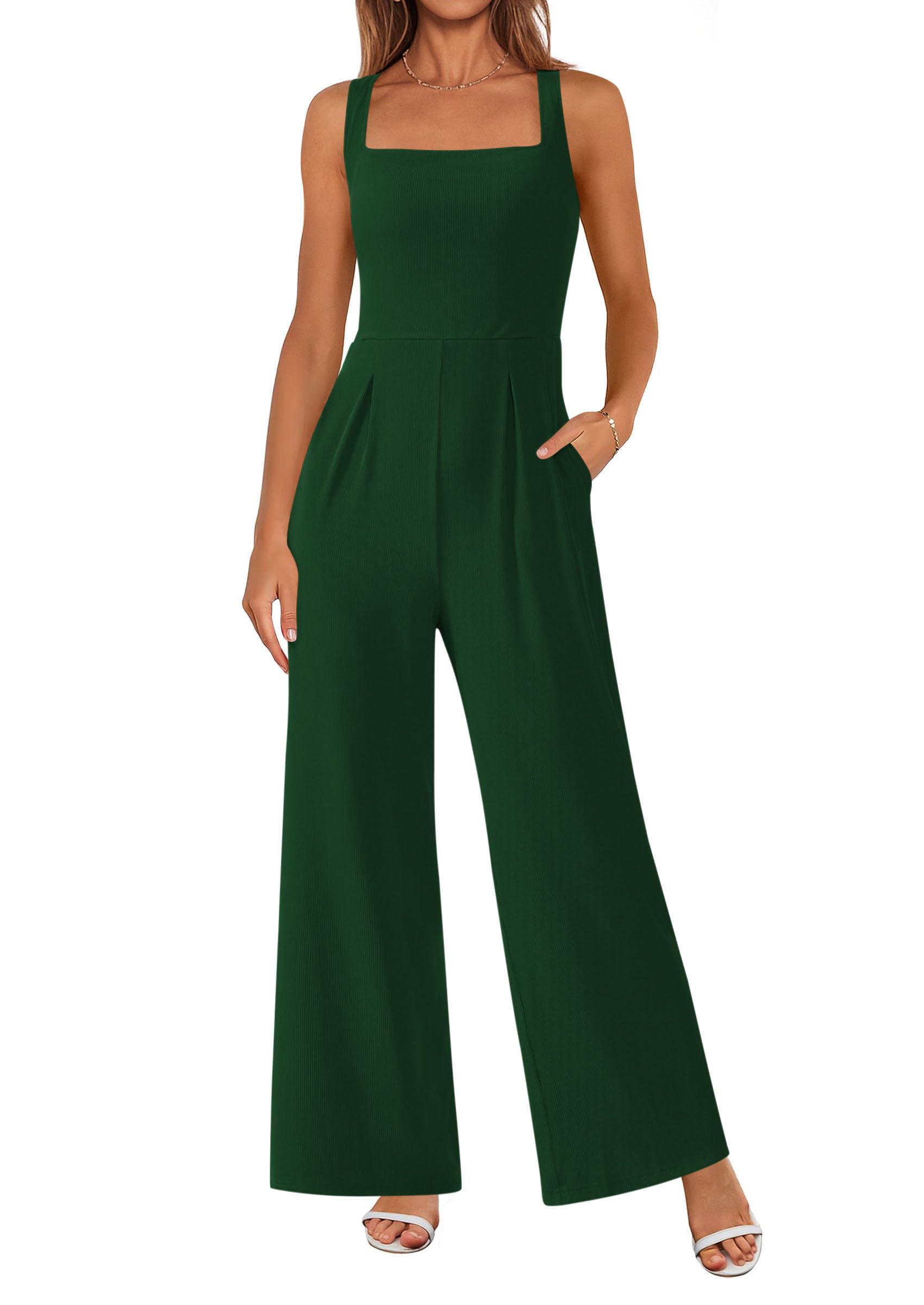 Foto 2 pulgar | Mono De Verano Prettygarden Sin Mangas Para Mujer, Color Verde, Talla L - Venta Internacional.