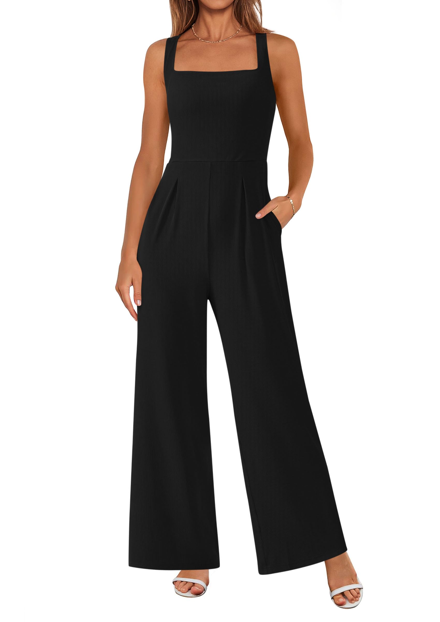 Foto 1 | Mono Prettygarden De Verano Sin Mangas Para Mujer Negro - Venta Internacional.