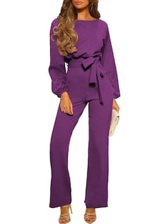 Foto 1 | Romper Happy Sailed Para Mujer, Manga Larga, Holgado, Color Morado, 2xl - Venta Internacional.