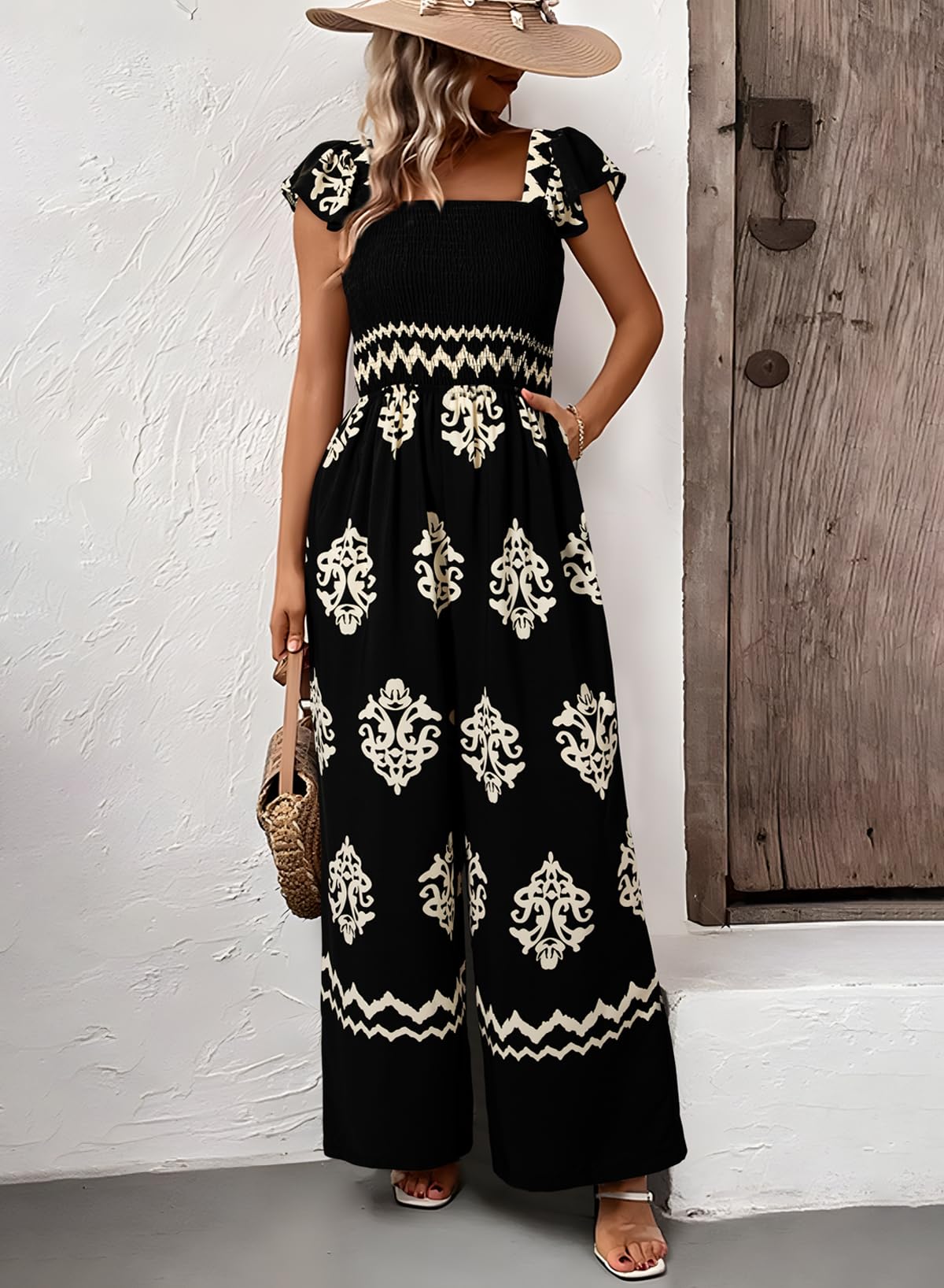 Foto 2 | Mono Happy Sailed Negro Para Mujer Con Estampado Talla M - Venta Internacional.